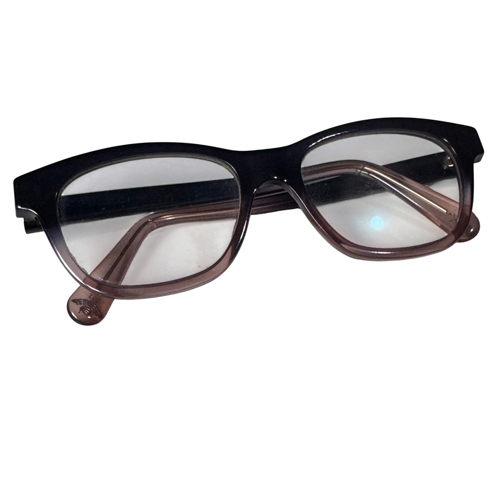 Gucci GG0372O 004 Black Purple Gradient Rectangular Eyeglasses Frames Italy Bee